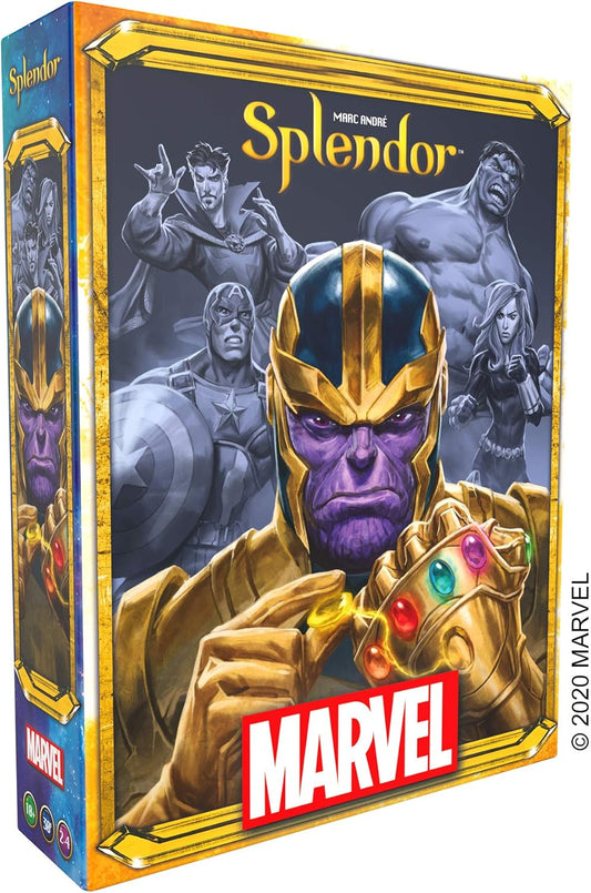Marvel Splendor Board Game - Unite Heroes and Gems in an Epic Strategy Adventure, Family Game for Kids and Adults, Ages 10+, 2-4 Players, 30 Minute Playtime