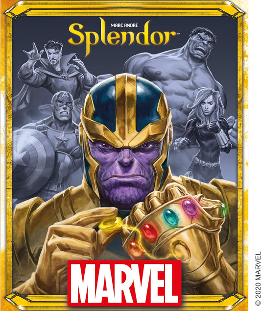 Marvel Splendor Board Game - Unite Heroes and Gems in an Epic Strategy Adventure, Family Game for Kids and Adults, Ages 10+, 2-4 Players, 30 Minute Playtime